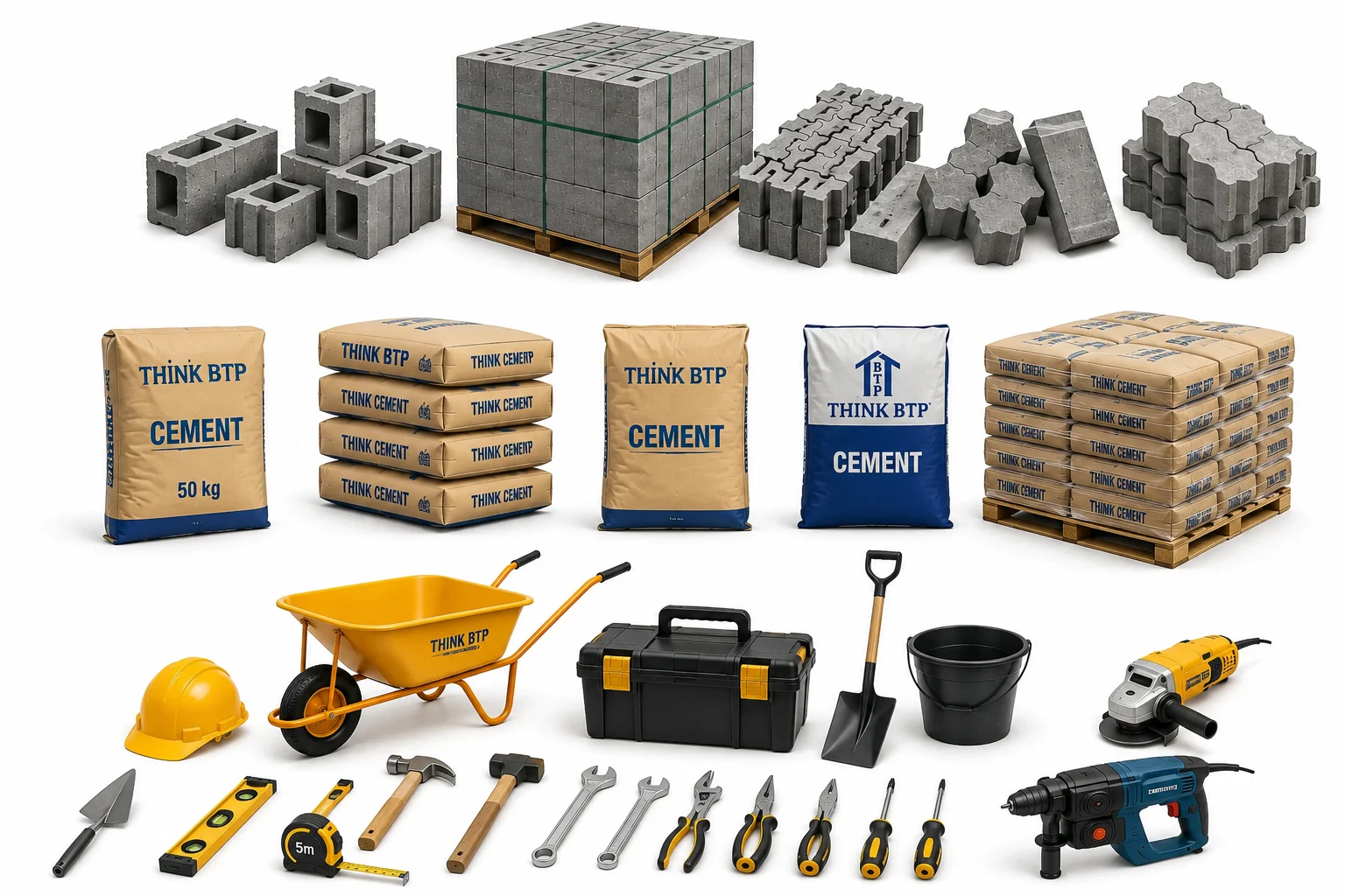 Construction materials, furniture and plant rentals